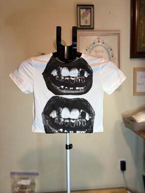 Punk Y2K Baby Short Sleeve Top , Gothic Street T-shirt - ,